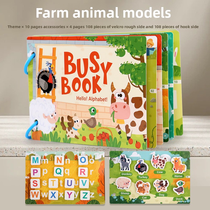 Reusable Sticker Book for Kids — Educational Toddler Activity Book with Removable Stickers for Ages 2-4 3-5 | Screen-Free Travel Toy