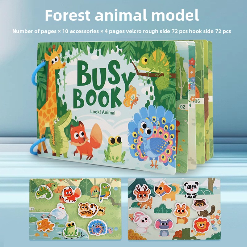 Reusable Sticker Book for Kids — Educational Toddler Activity Book with Removable Stickers for Ages 2-4 3-5 | Screen-Free Travel Toy