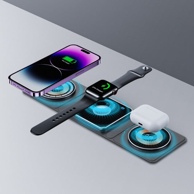 CrystalCharge™ 3-in-1 Wireless Station