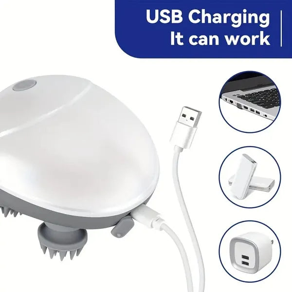 Handheld Electric Cat Massager, Dog Massager, 4 Rotating Massage Heads, Relax Muscles, Cat And Dog Scalp Massager, Pet Gift