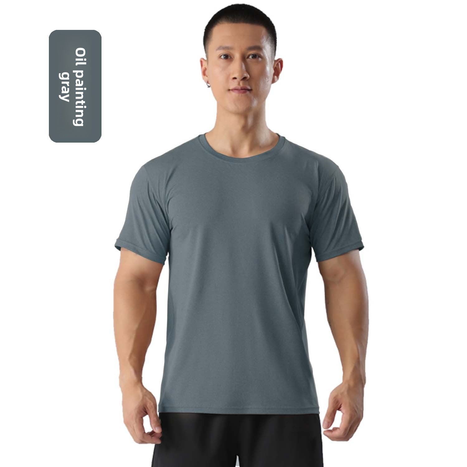 Men's Quick-Dry Sports T-Shirt — Breathable Moisture-Wicking Athletic Gym Running Tee for Men | Lightweight Training Top