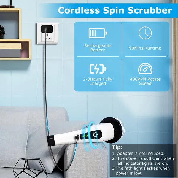SpinGlow™ Cordless Cleaning Scrubber