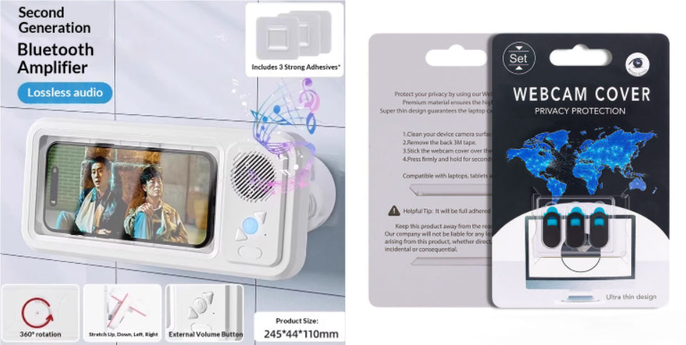 BathBeats Waterproof Phone Box – Bluetooth Speaker & Rotating Holder