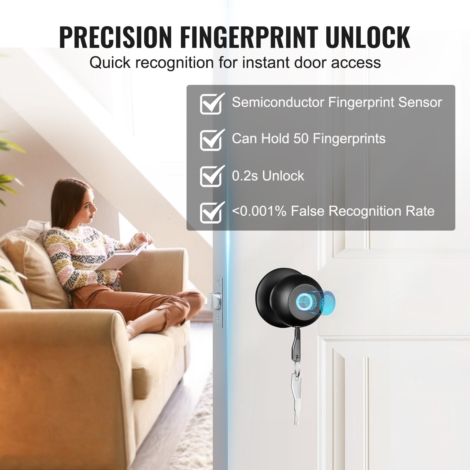 SecureTouch™ Smart Fingerprint Door Lock