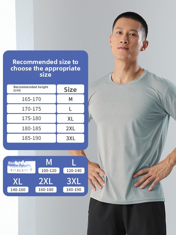 Men's Quick-Dry Sports T-Shirt — Breathable Moisture-Wicking Athletic Gym Running Tee for Men | Lightweight Training Top