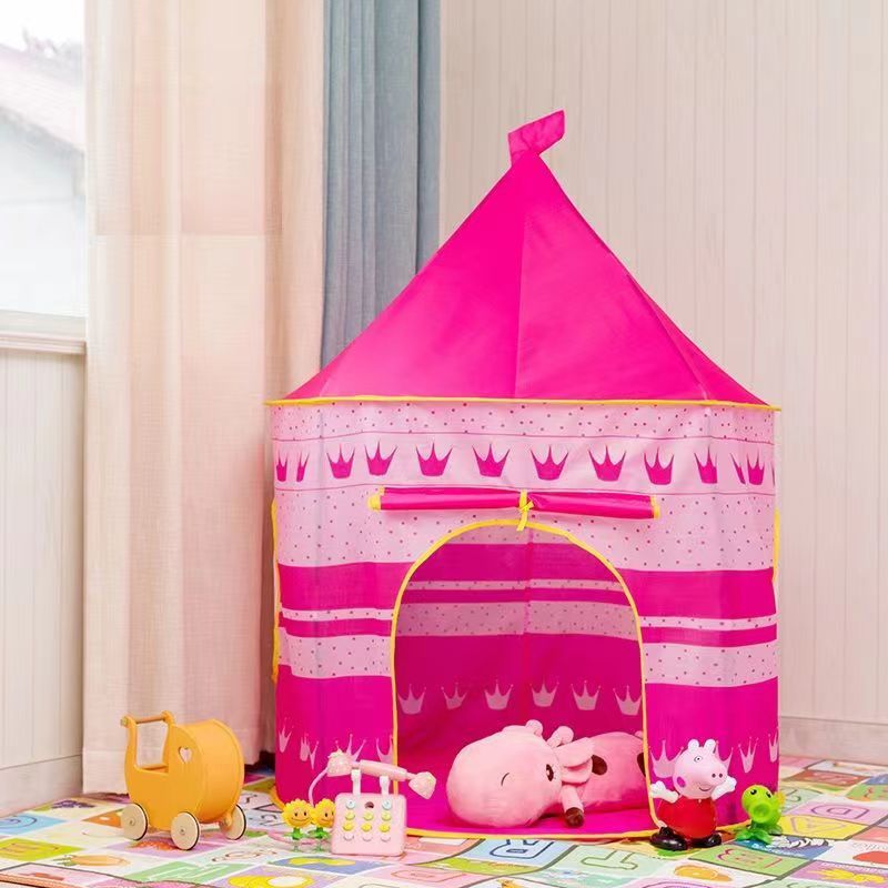 Children's Princess Castle Play Tent — Large Hexagon Kids Playhouse with Star Lights for Girls | Indoor Outdoor Fairy Castle