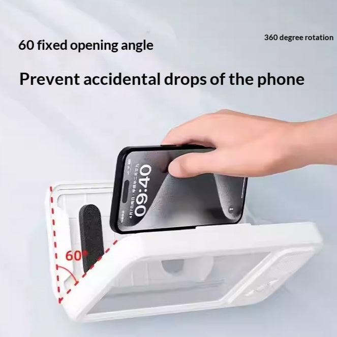 BathBeats Waterproof Phone Box – Bluetooth Speaker & Rotating Holder