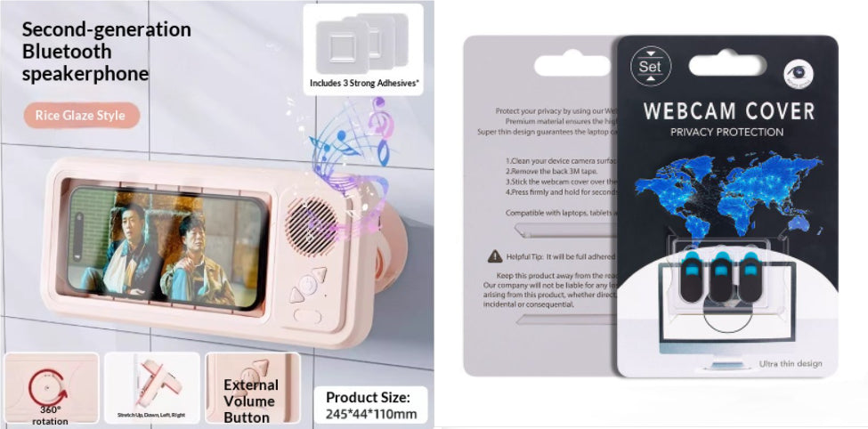 BathBeats Waterproof Phone Box – Bluetooth Speaker & Rotating Holder