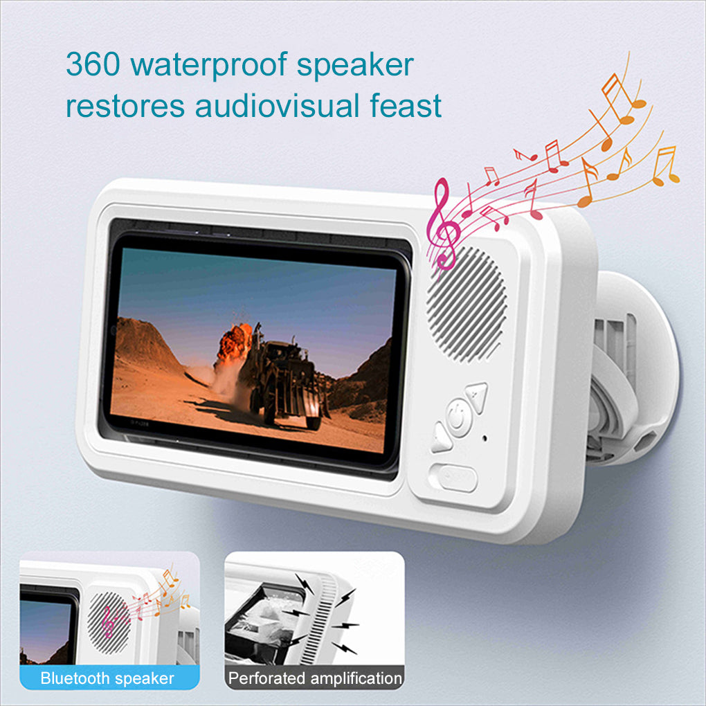 BathBeats Waterproof Phone Box – Bluetooth Speaker & Rotating Holder