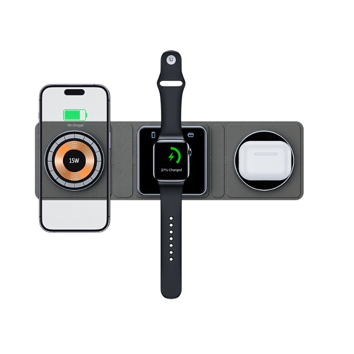 CrystalCharge™ 3-in-1 Wireless Station