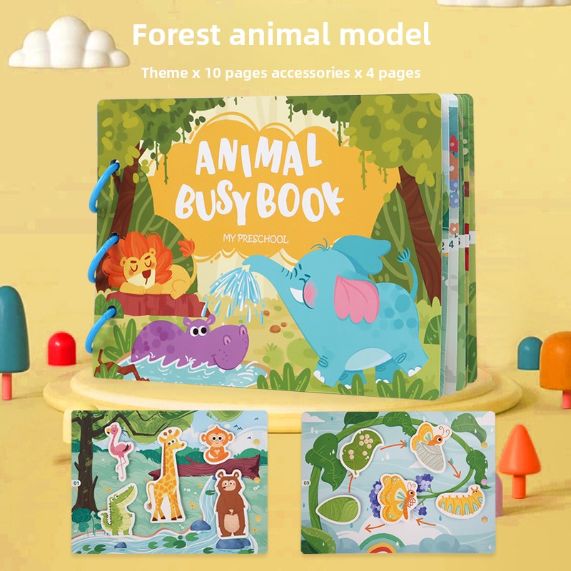 Reusable Sticker Book for Kids — Educational Toddler Activity Book with Removable Stickers for Ages 2-4 3-5 | Screen-Free Travel Toy