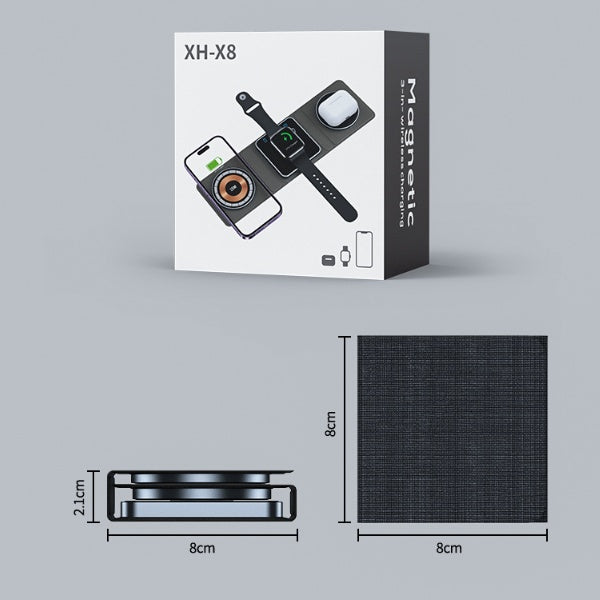 CrystalCharge™ 3-in-1 Wireless Station