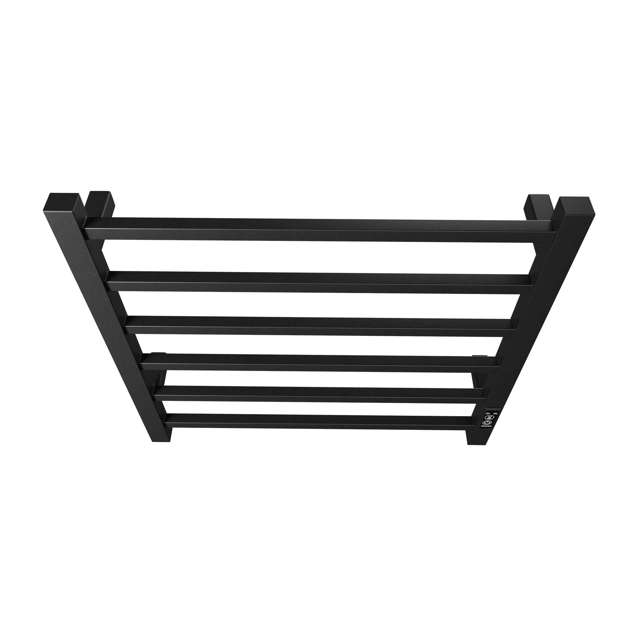 WarmHaven Electric Towel Warmer – 6-Bar Heated Rack (Matte Black)