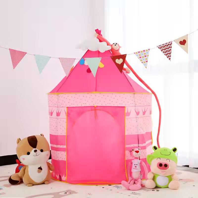 Children's Princess Castle Play Tent — Large Hexagon Kids Playhouse with Star Lights for Girls | Indoor Outdoor Fairy Castle