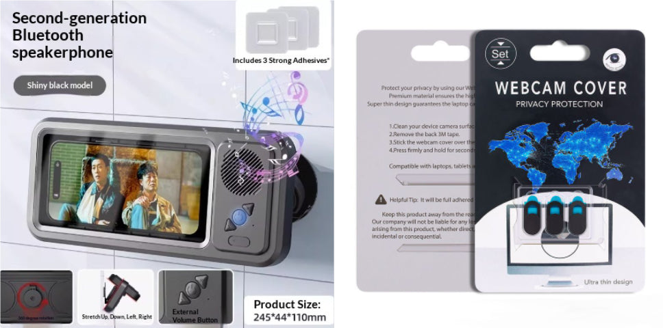 BathBeats Waterproof Phone Box – Bluetooth Speaker & Rotating Holder