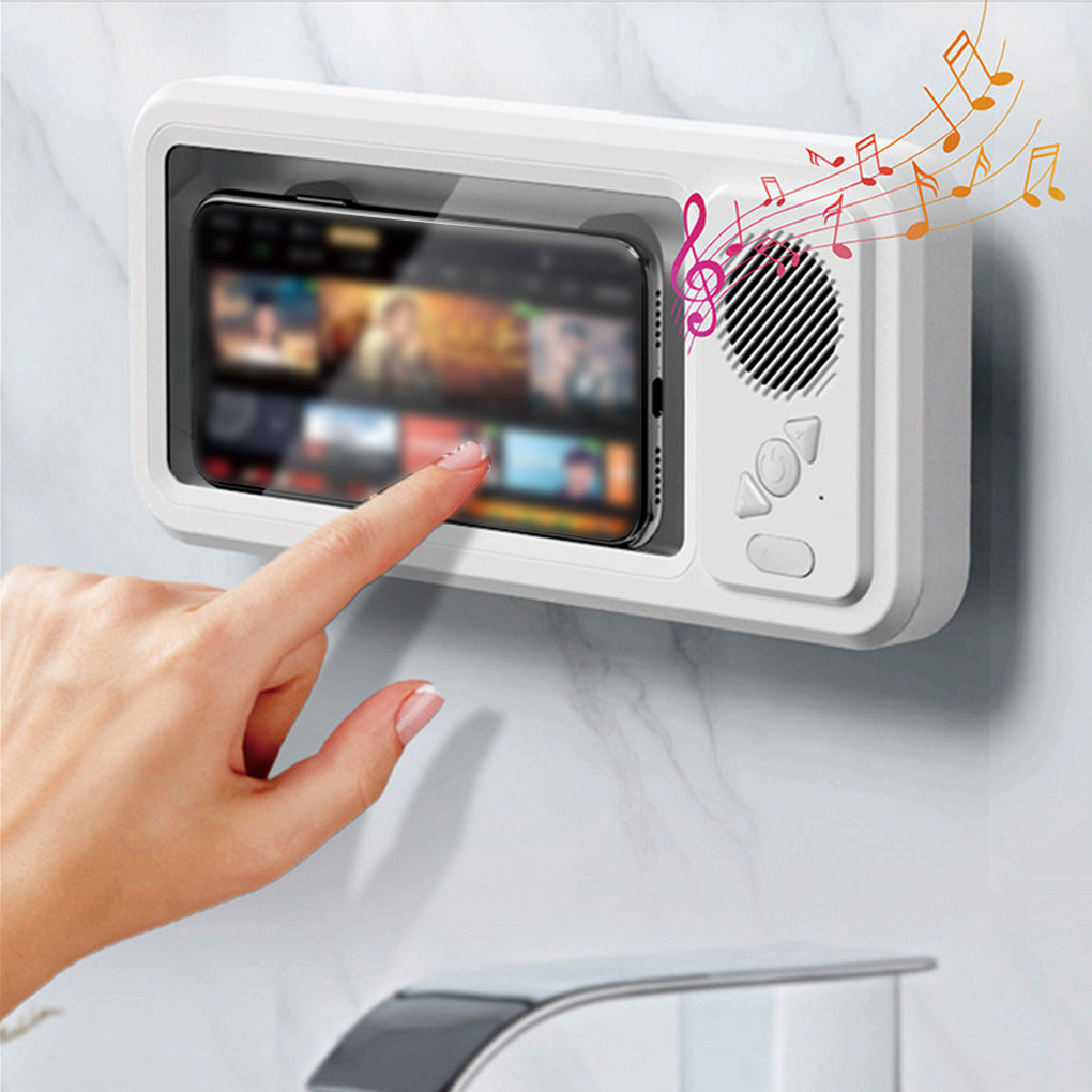 BathBeats Waterproof Phone Box – Bluetooth Speaker & Rotating Holder