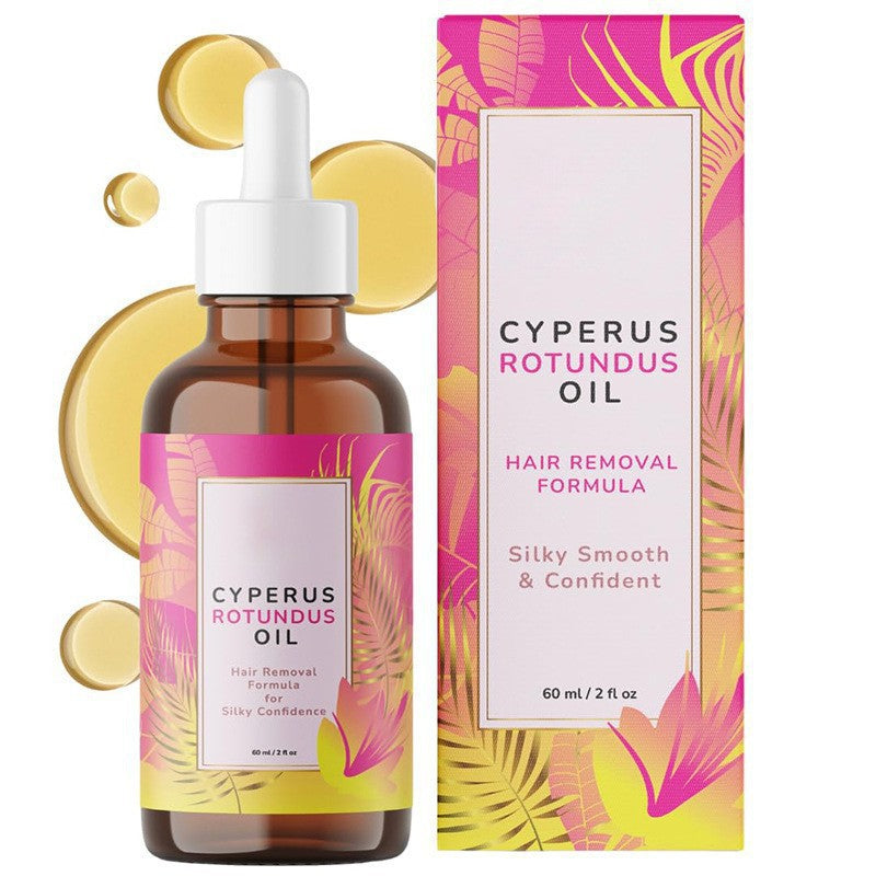 Cyperus Rotundus Essential Oil — 100% Natural Hair Removal Oil for Reducing Body Hair Growth | Smooth Skin All Types