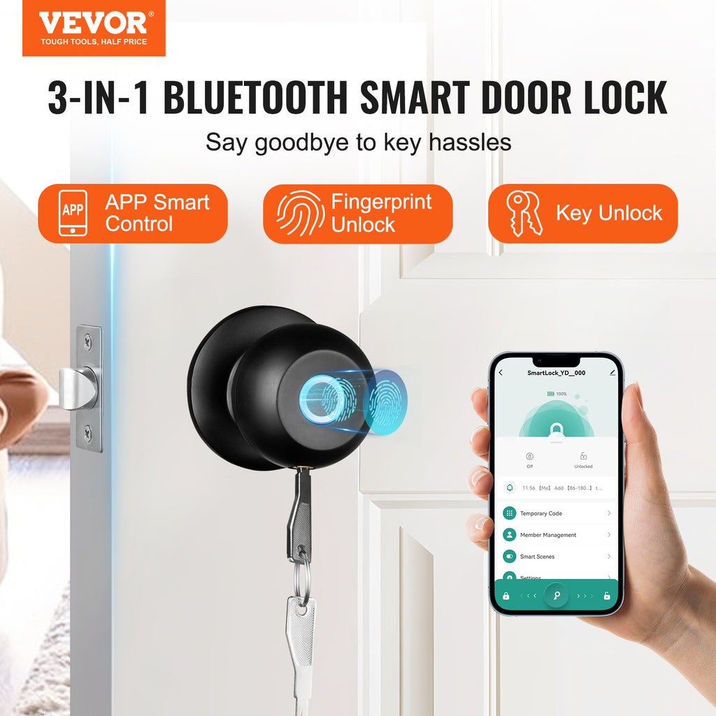 SecureTouch™ Smart Fingerprint Door Lock