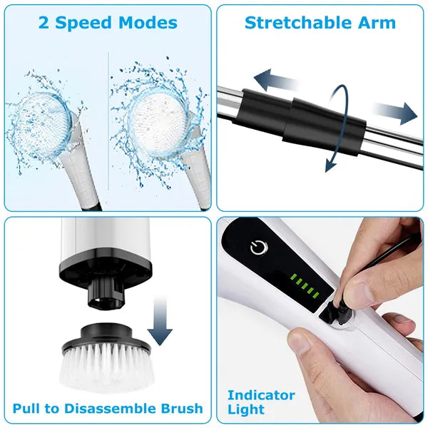 SpinGlow™ Cordless Cleaning Scrubber