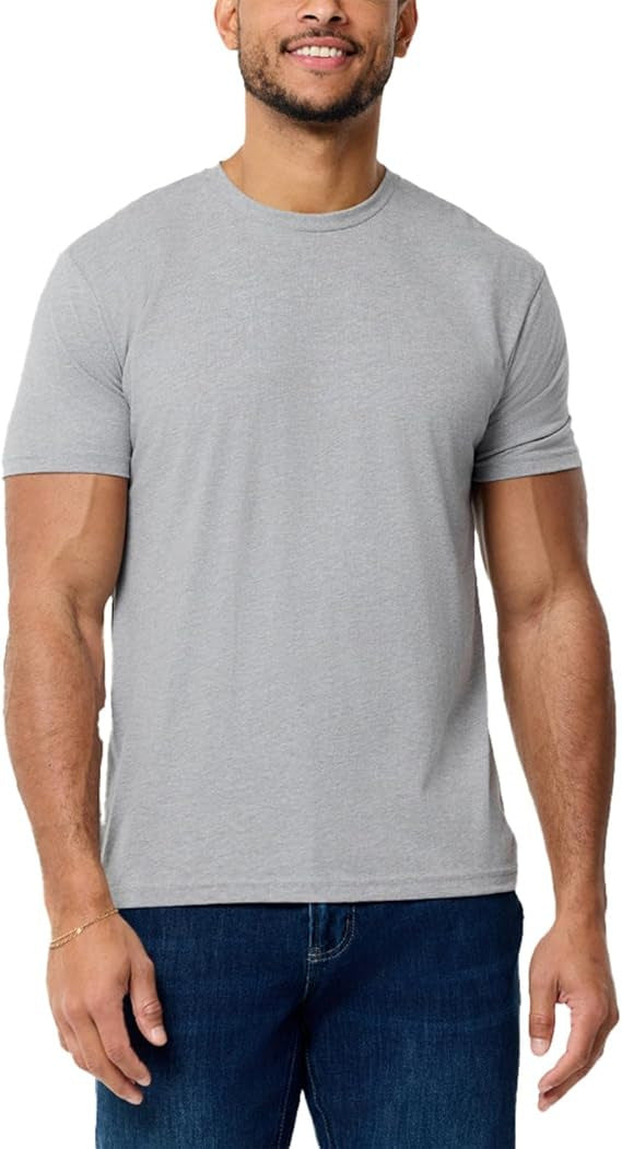 Men's Round Neck Short Sleeve T-Shirt — Classic Crew Neck Cotton Everyday Tee for Men | Casual Slim Fit Streetwear