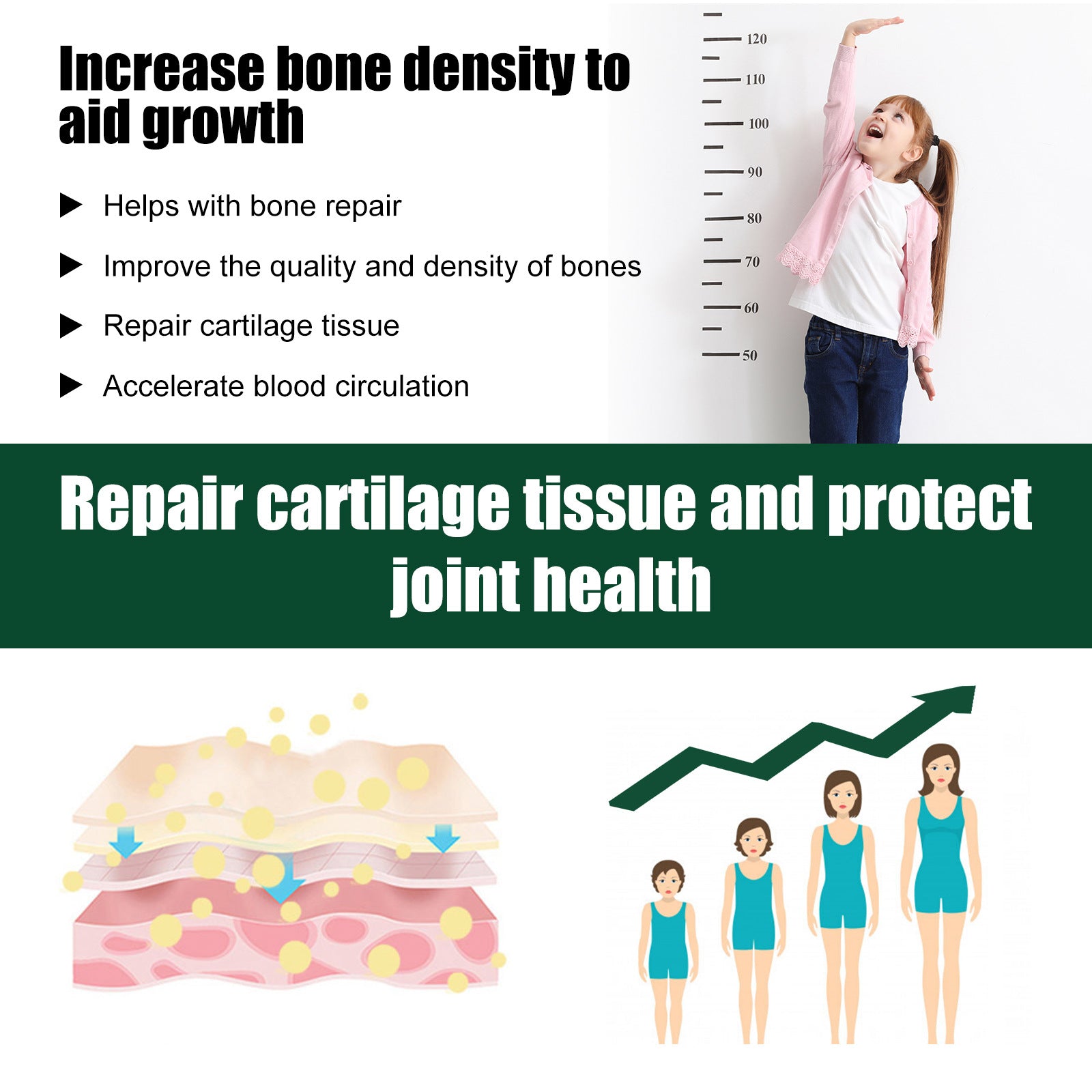 Height Boosting Essential Oil — Natural Herbal Growth Massage Oil for Kids & Teens | Bone Health & Growth Support